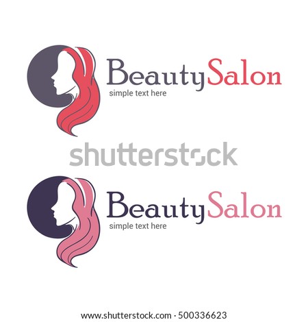 Beautiful Woman Vector Logo Template Hair Stock Vector 357863831 ...