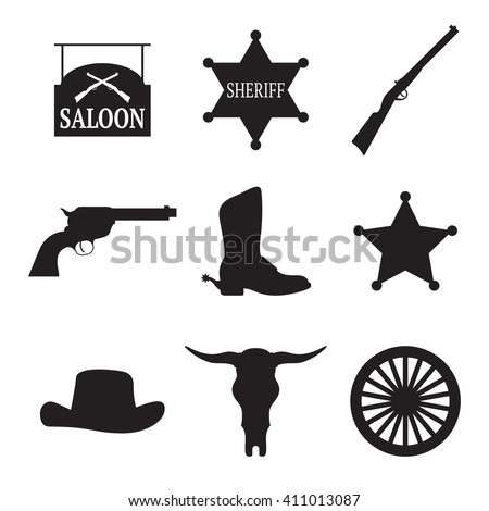 Small Set Cowboy Vector Stock Vector 183788753 - Shutterstock