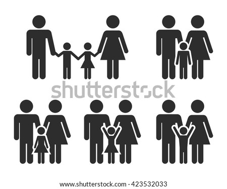 Family Icon Set Stock Illustration 186494603 - Shutterstock