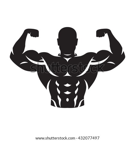 Bodybuilder Logo Template Vector Object Icons Stock Vector 391218049 ...