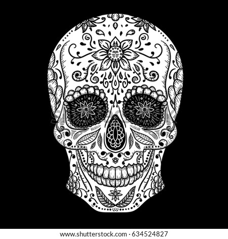 Tattoo Tribal Skull Vector Art Stock Vector 141895543 - Shutterstock