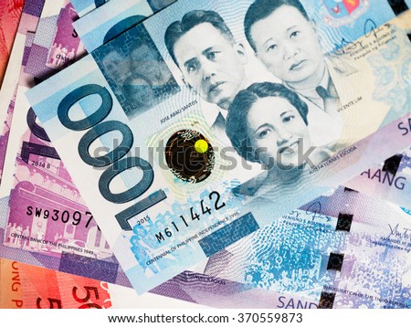 Philippine Currency 2010 Issue Various Denominations Stock Photo ...