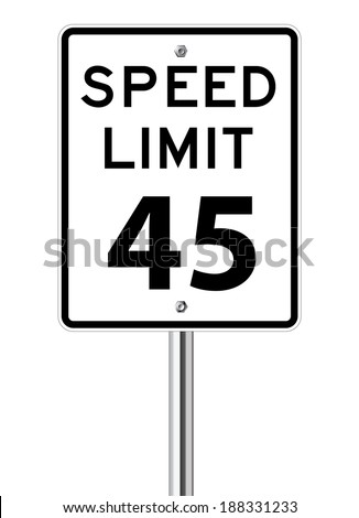 45 Mph Speed Limit Sign Stock Photo 55737550 - Shutterstock