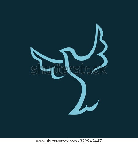 Raster Set Flying Doves Black Outlines Stock Illustration 100831093 ...