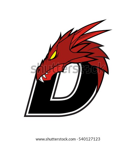Letter D Dragon Head Logo Vector Stock Vector 540127105 - Shutterstock