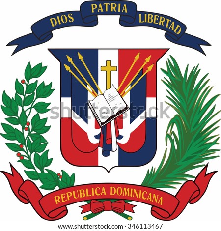 Dominican Republic Coat Arms Seal National Stock Illustration 59403361 ...