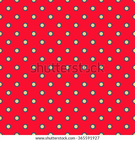 White Polka Dots Pattern On Red Stock Vector 105092207 - Shutterstock