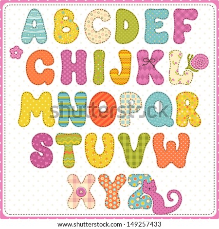 Colorful Children Alphabet Spelled Out Different Stock Vector 149958062 ...