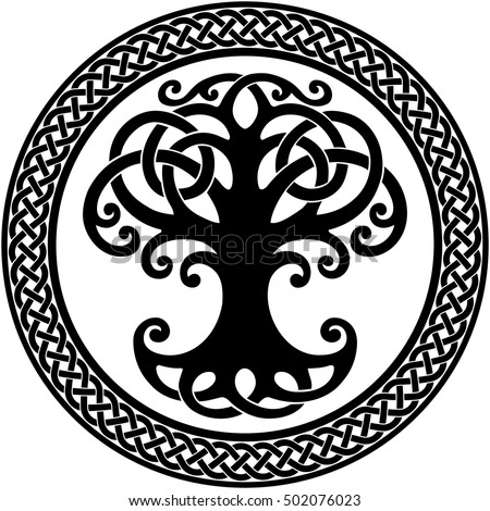 Vector Ornament Decorative Celtic Tree Life Stock Vector 429875341 ...