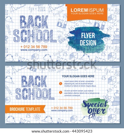 Back School Flyer Template Different School Stok Vekt 246 R 416108989 Shutterstock Kellogg S School Menu Template