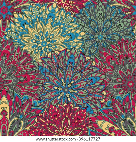 Blue Batik Sarong Floral Motif Red Stock Photo 17946190 - Shutterstock