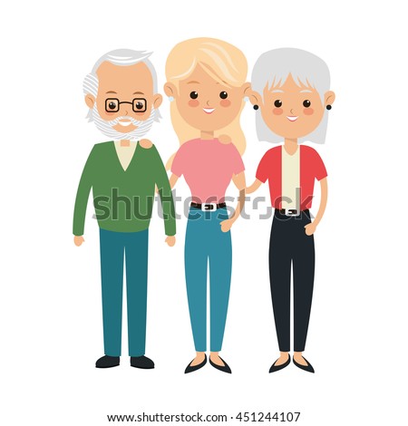 Funny Illustration Old Woman Cartoon Character Stock Vector 383045263 ...