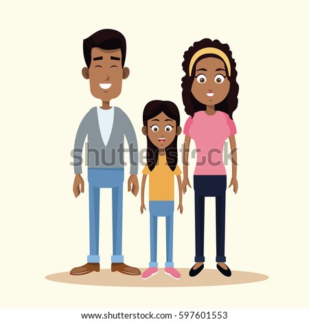 Cartoon Couple Baby Stock Vector 102972866 - Shutterstock