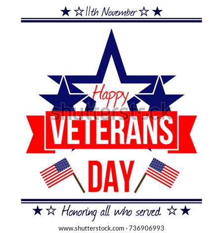Independence Day United States 4th July Stock Vector 659037838 Shutterstock Happy Veterans Day Template