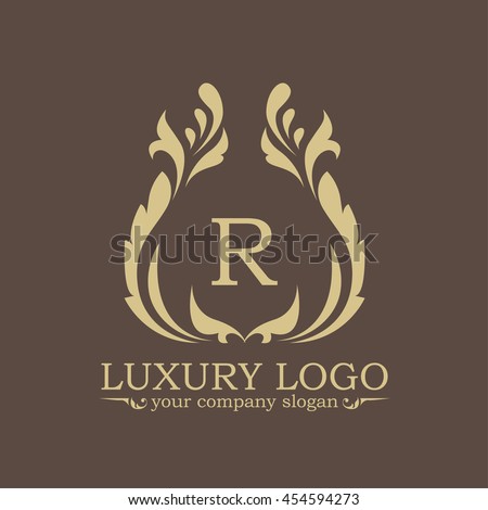 Gold Emblem Weaving Circle Monogram Design Stock Vector 515941480 ...