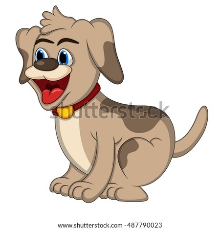 Vector Dog Sitting Side View Stock Vector 325988270 - Shutterstock