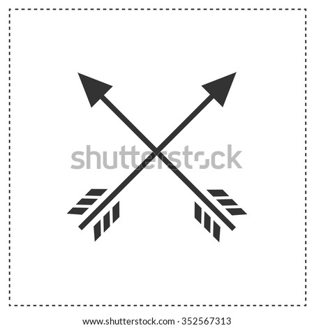 Cross Arrows Icon Vector Illustration Stock Vector 343726010 - Shutterstock