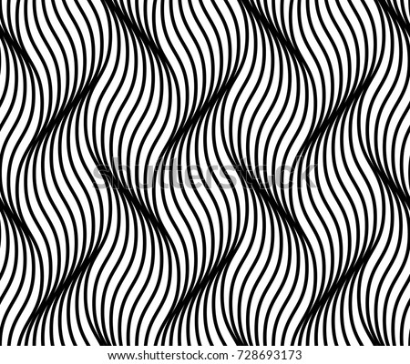 Seamless Pattern Geometric Waves Endless Stylish Stock Vector 500767645 