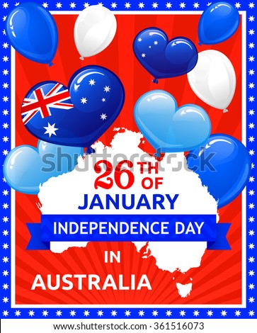 Happy Birthday Australia Happy Independence Day Stock ...