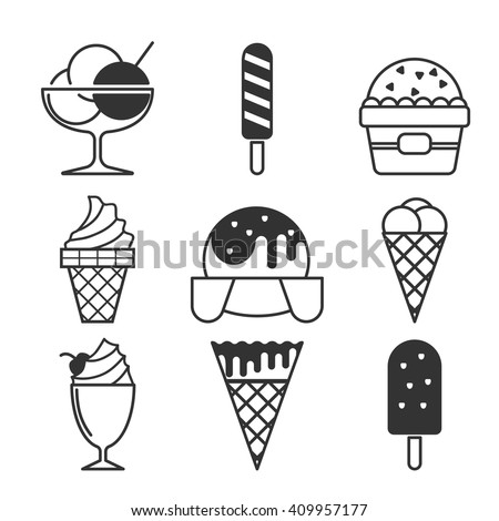 Vector Collection Hand Drawn Ice Cream Stock Vector 283494095 ...