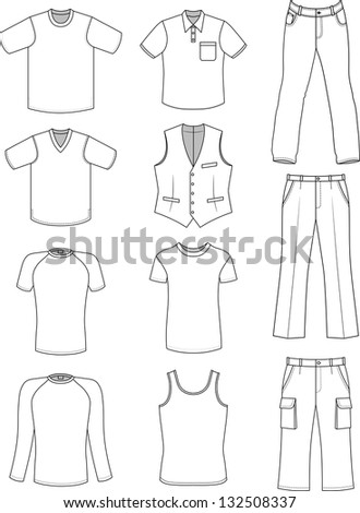 Blank Templates Womens Clothing Set Front Stock Vector 409107514 ...