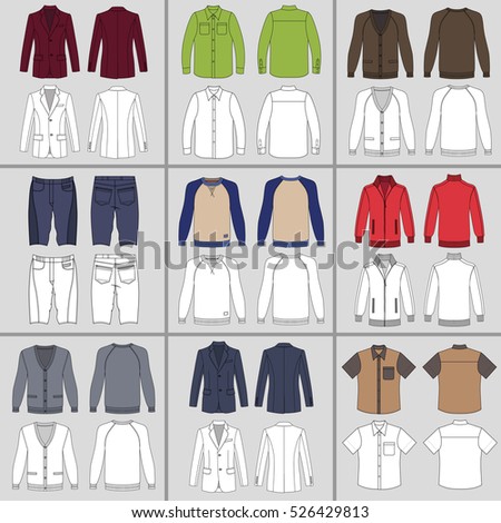 Minimalist Wardrobe Set Vector Autumn Stock Vector 497402380 - Shutterstock