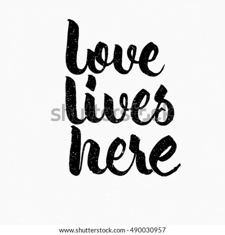 lives love here calligraphy Poster Drink Vector Calm Vector Stock Keep Coffee