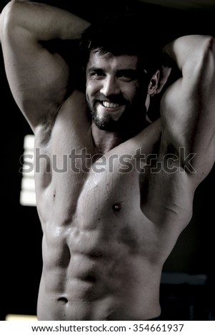 Strong Male Abs Black White Stock Photo 113103712 - Shutterstock
