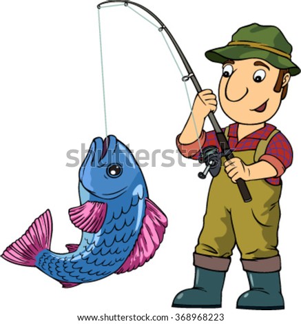 Download Illustration Cartoon Boy Fishing Stock Vector 204574201 ...