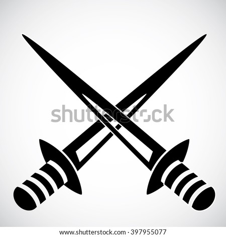 Crossed Swords Silhouette Stock Vector 327553961 - Shutterstock