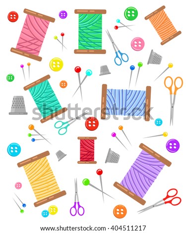 Craft Icons Sewing Icons Sewing Knitting Stock Vector 35589298 ...