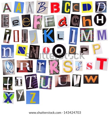 Alphabet Collection Cut Letters Magazines Stock Photo 61068091 ...