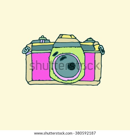 Vector Illustration Retro Camera Stock Vector 149861729 - Shutterstock