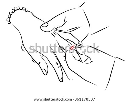 Mans Ring Hands Holding Coloring Pages