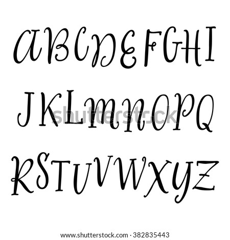 Grungy Hand Drawn Lowercase Alphabet Font Stock Illustration 26872750 ...