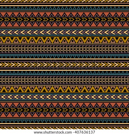 Vector Tribal Ethnic Seamless Pattern Aztec Stock Vector 471992494 ...