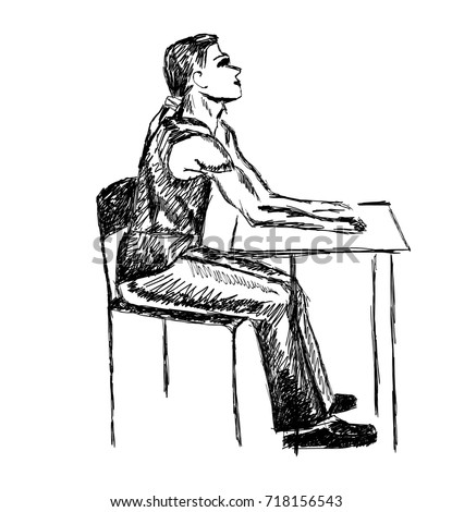 How To Draw A Girl Sitting In A Chair