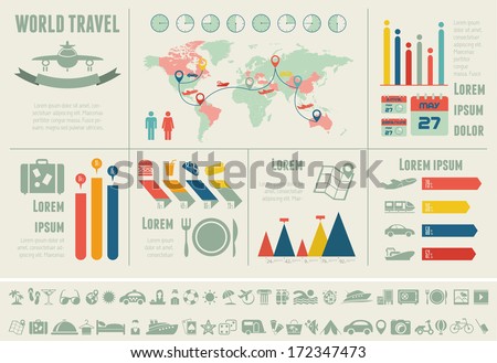Infographics Mini Concept Business Finance Planning Stock Vector 599818802 Shutterstock Travel Infographic Template