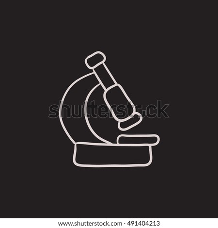 Microscope Vector Sketch Icon Isolated On Stock Vector 436396990