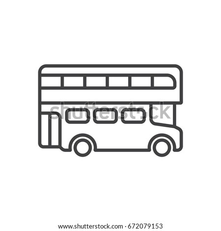 London Bus Symbol Outline Stock Vector 143821084 - Shutterstock