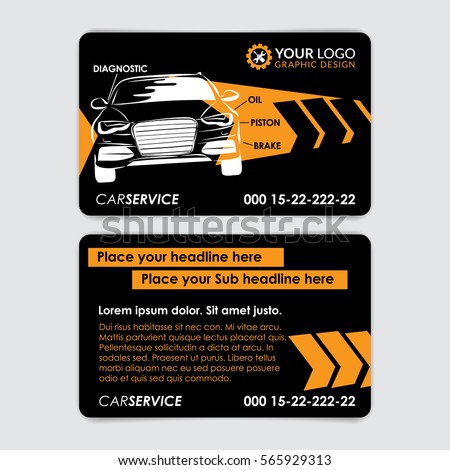 Automotive Service Business Card Template Car Stock Vector 554692690 Shutterstock Auto Repair Business Card Templates Free