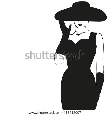 Download Elegant Lady Hat Silhouette Vector Logodesign Stock Vector ...