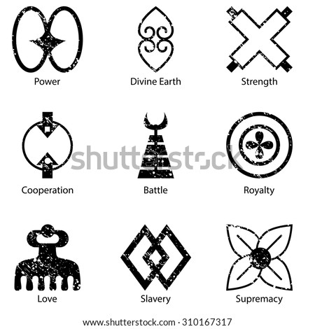 Adinkra Symbols Stock Vector 62861797 - Shutterstock