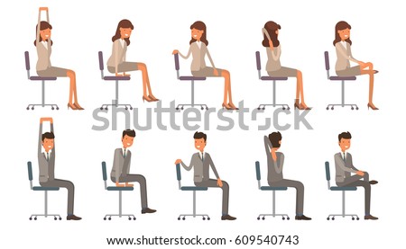 vector illustration office chair yoga business stock vector vector illustration office chair yoga business stock vector