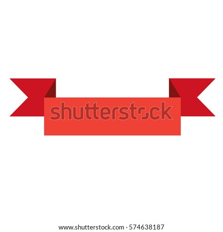 Realistic Red Ribbon Isolated On Transparent Stock Vector 