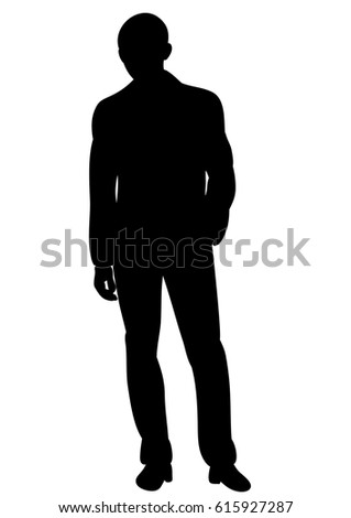 African American Casually Dressed Silhouette On Stock Illustration ...