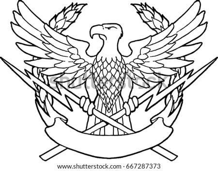 Winged Lion Front View Drawing Stock Vector 113597869 - Shutterstock