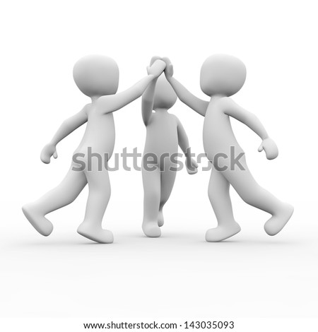 3d Illustration Poeple Joing Hands 3d Stock Illustration 117209980 ...