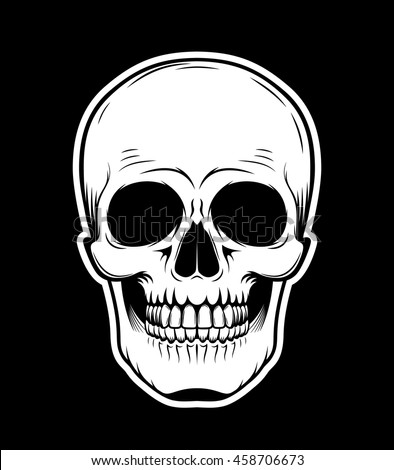 Human Evil Skull Vector Jolly Roger Stock Vector 338613842 - Shutterstock