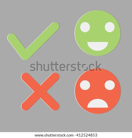 Good Bad Symbols Stock Vector 326172974 - Shutterstock